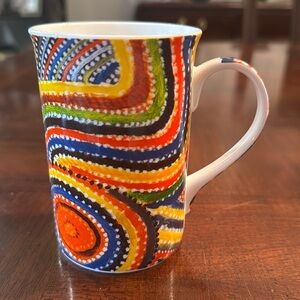 YIJAN Australia Aboriginal Artwork Coffee Tea Mug Bone China Indigenous
